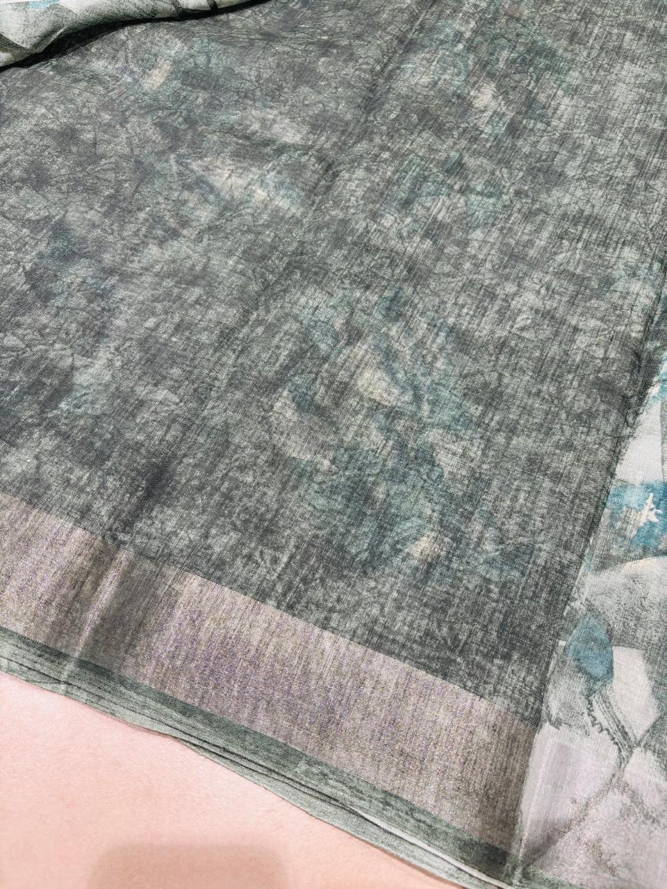 ABSTRACT LINEN ( ALGE GREEN )