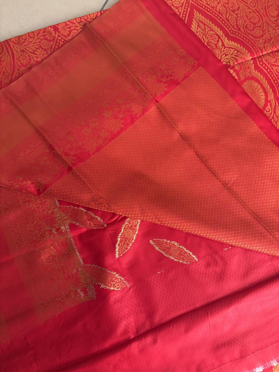 Kanchi Soft Silk Self (Candy Red)
