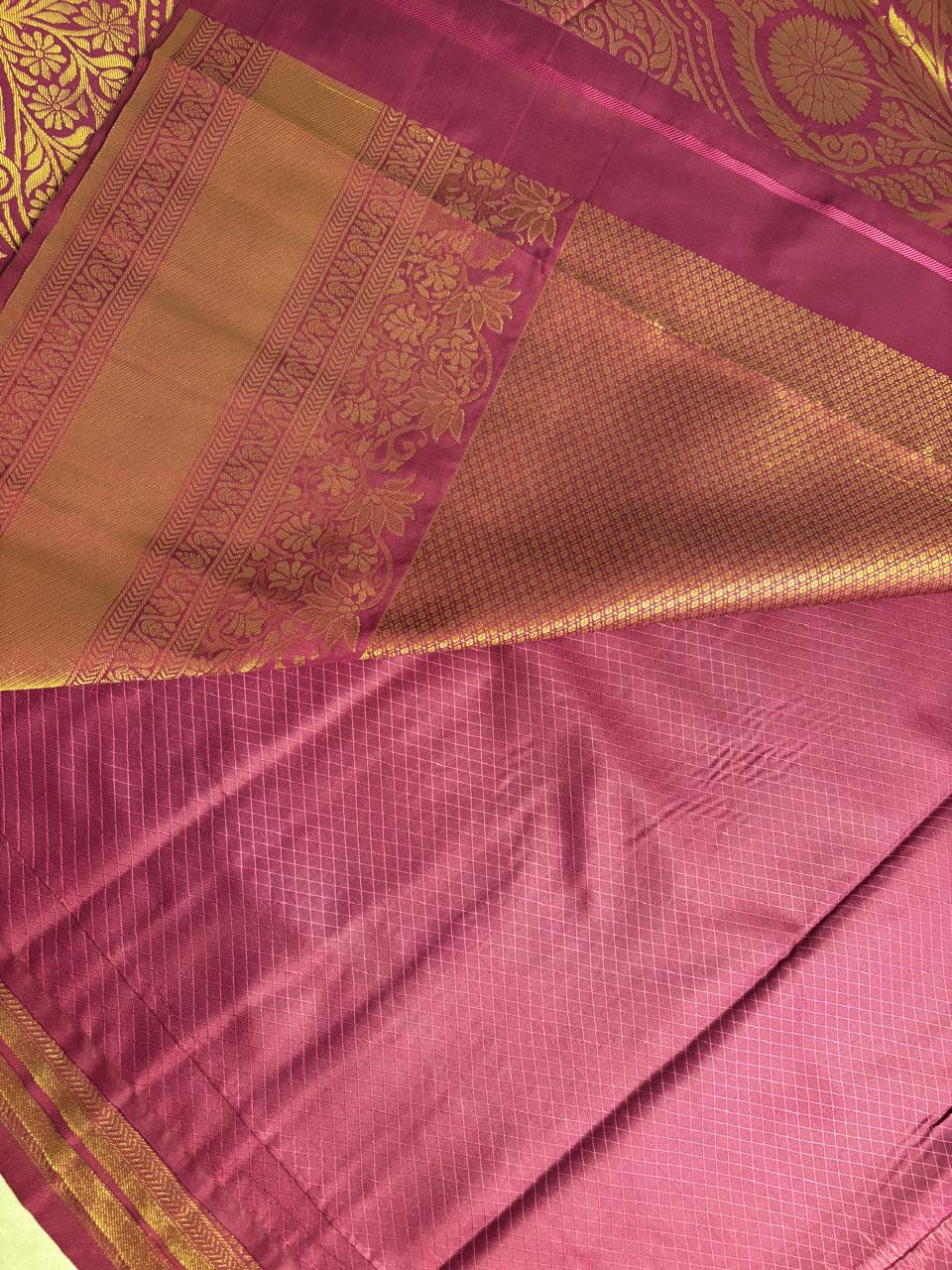 Kanchi Soft Silk Self ( Dark Maroon)