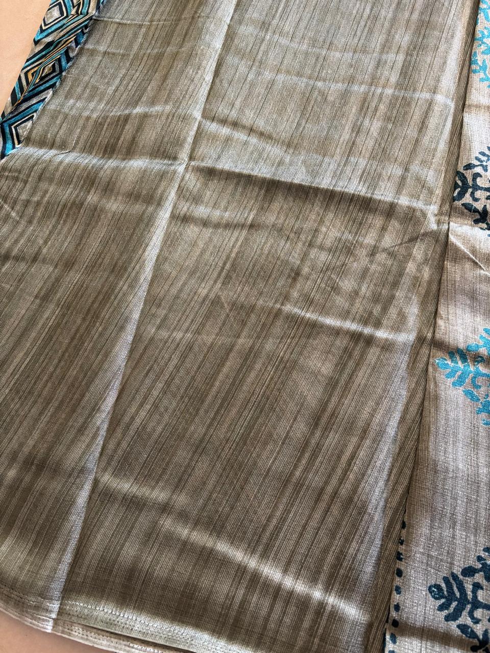 KHADI SILK DIAMOND  ( GREEN )