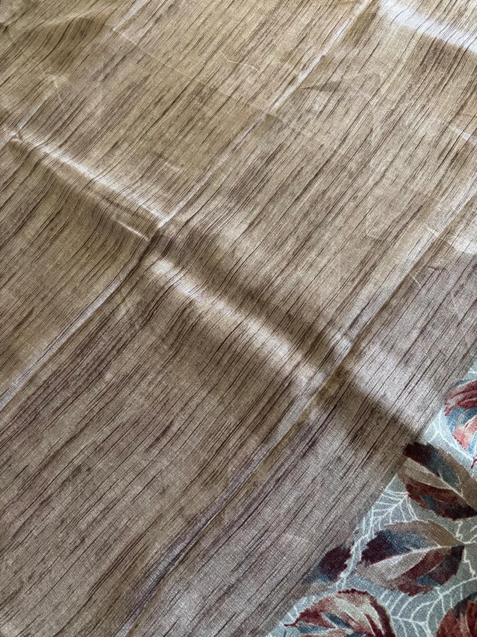 KHADI SILK DRY LEAF  (BROWN )
