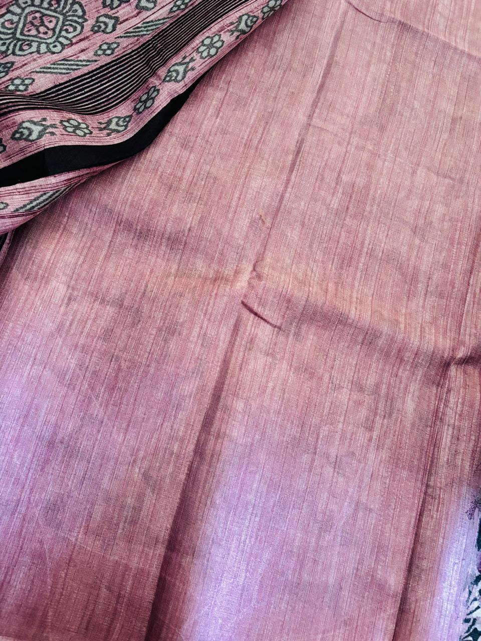 KHADI SILK LEAF ( ONION PINK)