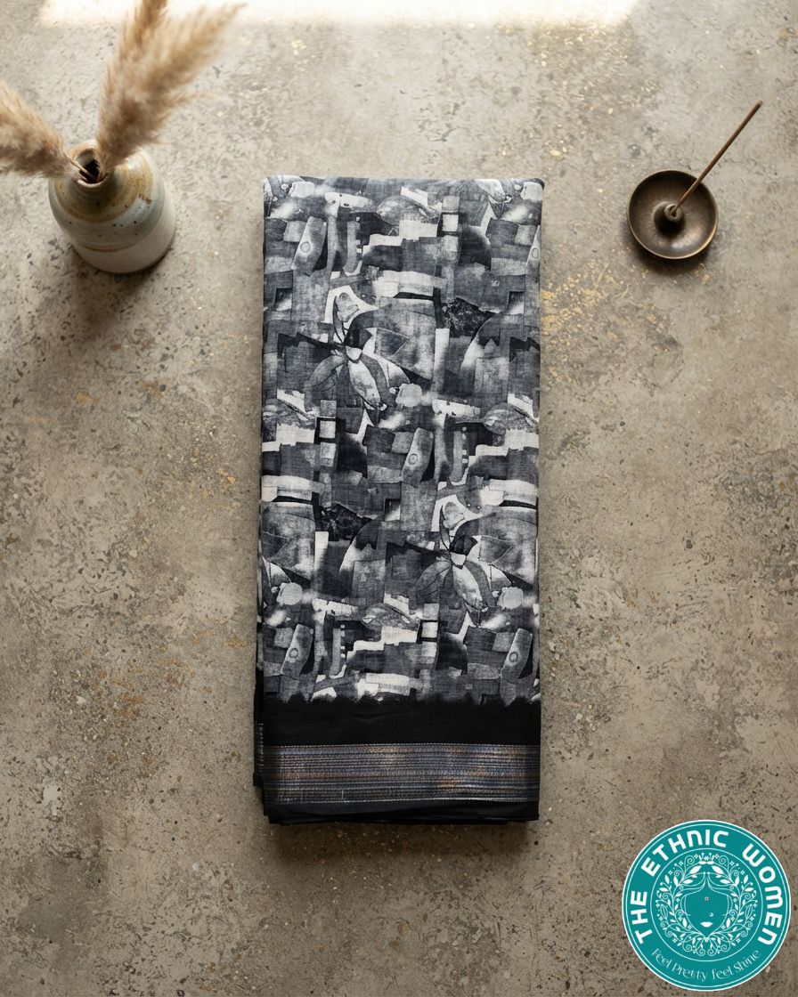 MARBLE LINEN ( BLACK & WHITE )