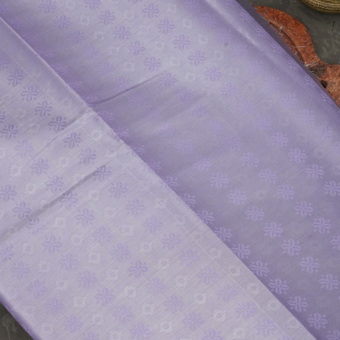Mustard And Lavender Woven Design Tissue Silk Saree With Banarasl
